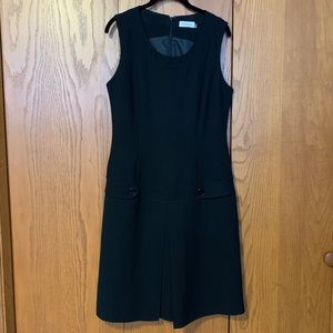 Drop waist dress with pleated skirt